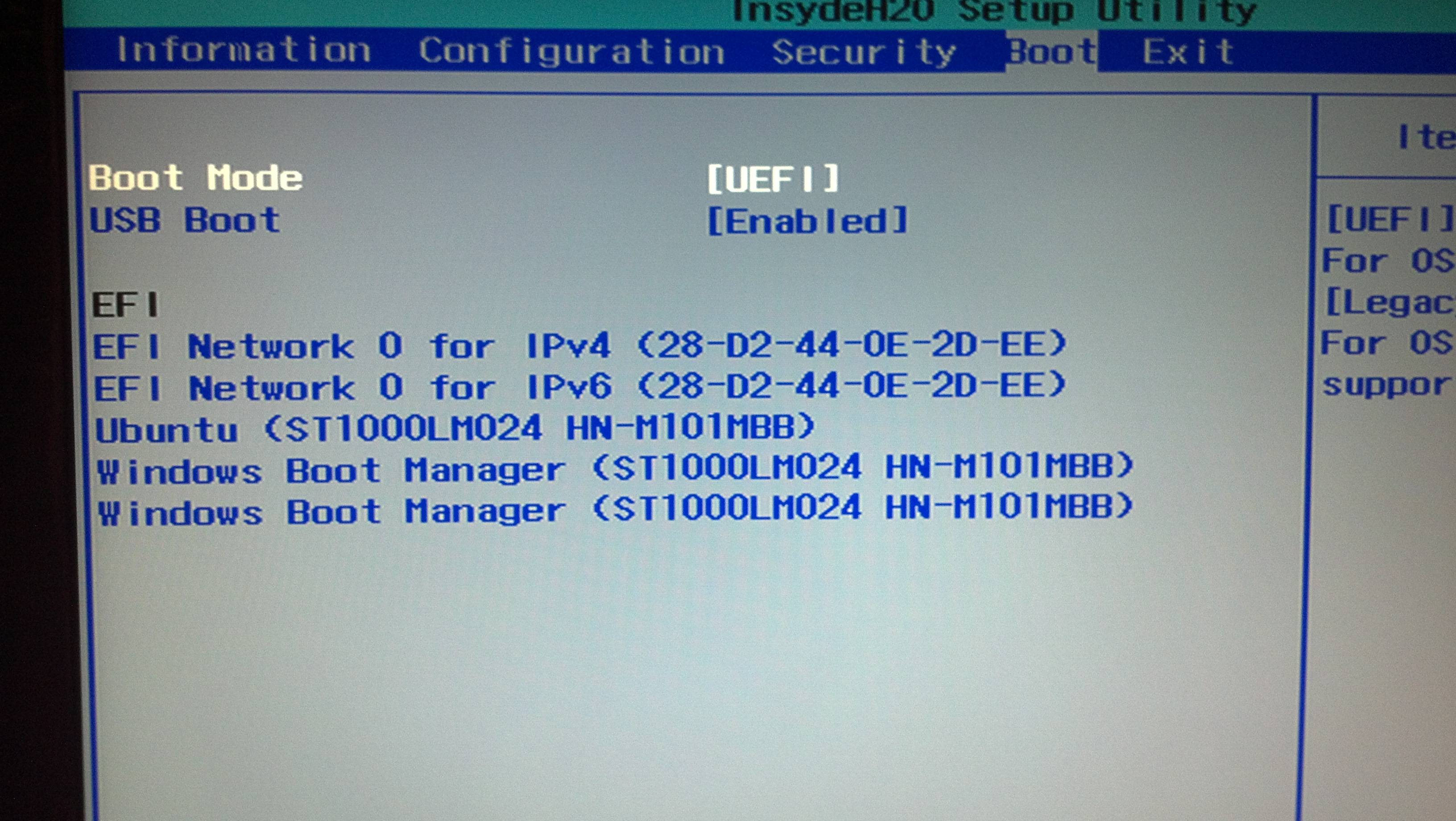 dell efi boot manager
